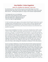 Amy Hooker: Union Organizer
